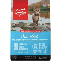 Orijen Six Fish Cat & Kitten корм для всех пород котов и котят с рыбой 340 г (28134)